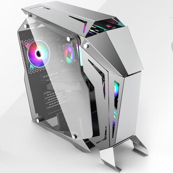 F924 Hotsale middle tower ATX gaming computer case tempered glass panels and  RGB fans