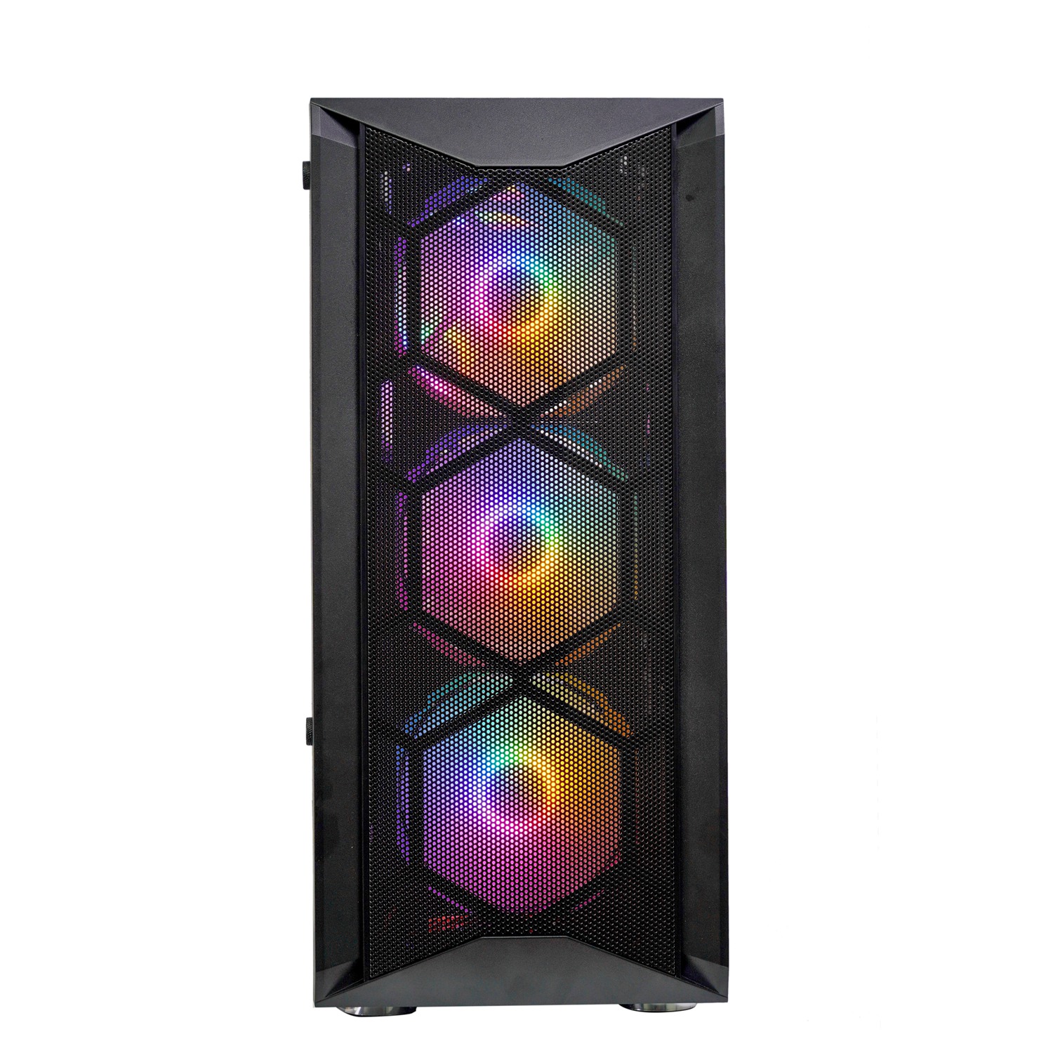 New iron mesh panel Gaming Computer PC Case with RGB Cooling Fan