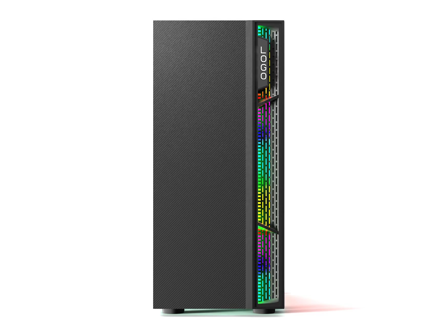 The latest Hot cool RGB light strip ATX desktop computer gaming case hinge tempered glass side